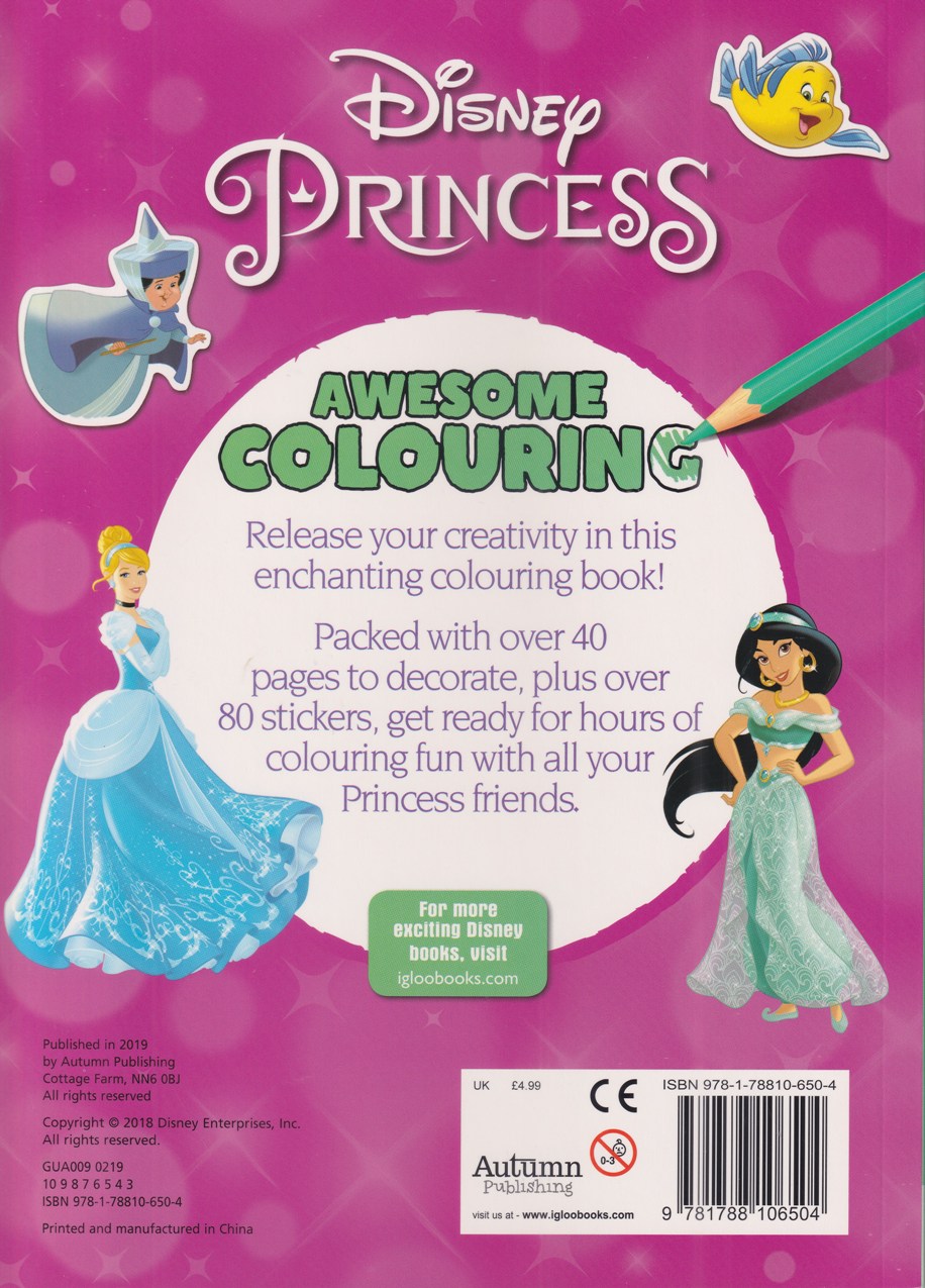 Disney Princess – Awesome Colouring – Children's Bookshop in Sri Lanka